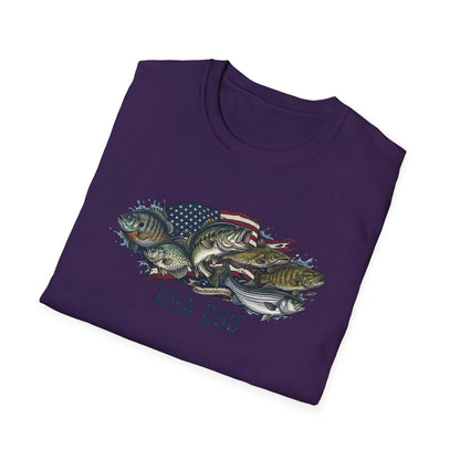 MoonShine Safari "USA 250 - Fish" Unisex Softstyle T-Shirt