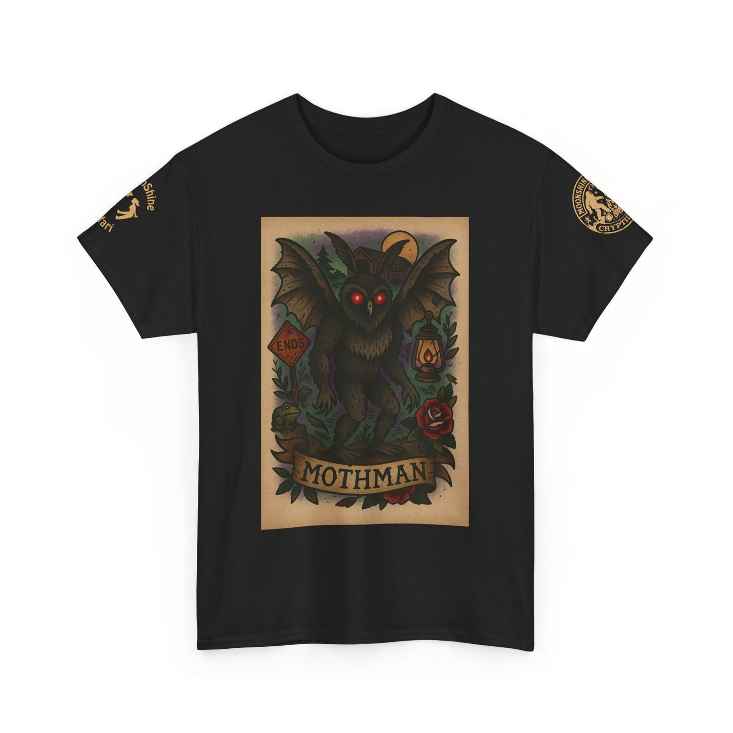MoonShine Safari Cryptid Club Collection [MothMan] Unisex Heavy Cotton Tee