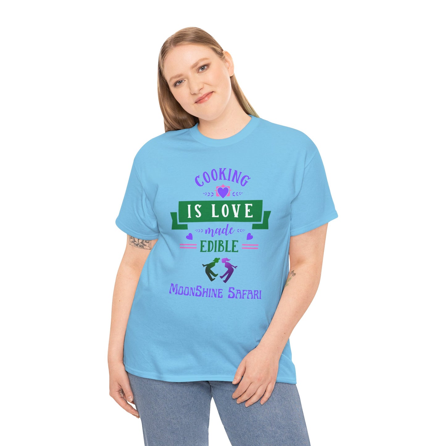 MoonShine Safari Cooking is Love Unisex Heavy Cotton Tee