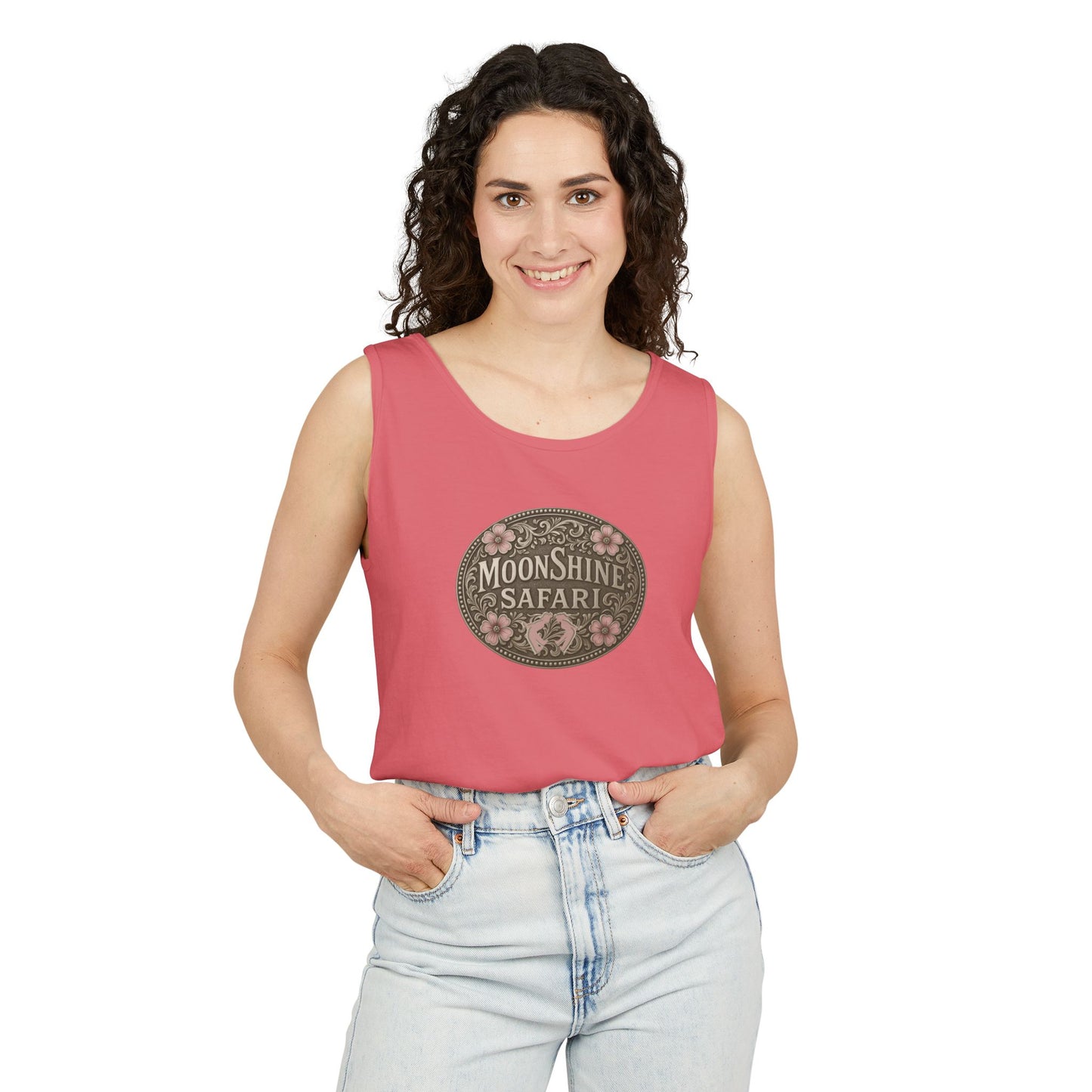 MoonShine Safari Women's Beltbuckle Unisex Garment-Dyed Tank Top