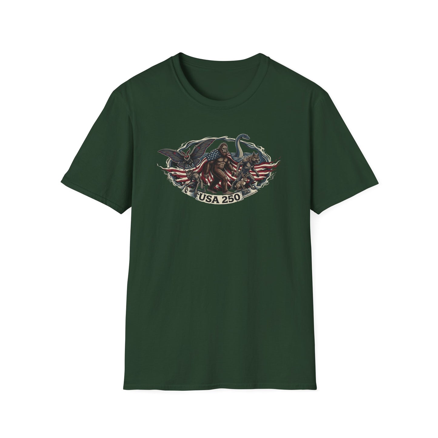 MoonShine Safari "USA 250- Cryptid Unisex Softstyle T-Shirt