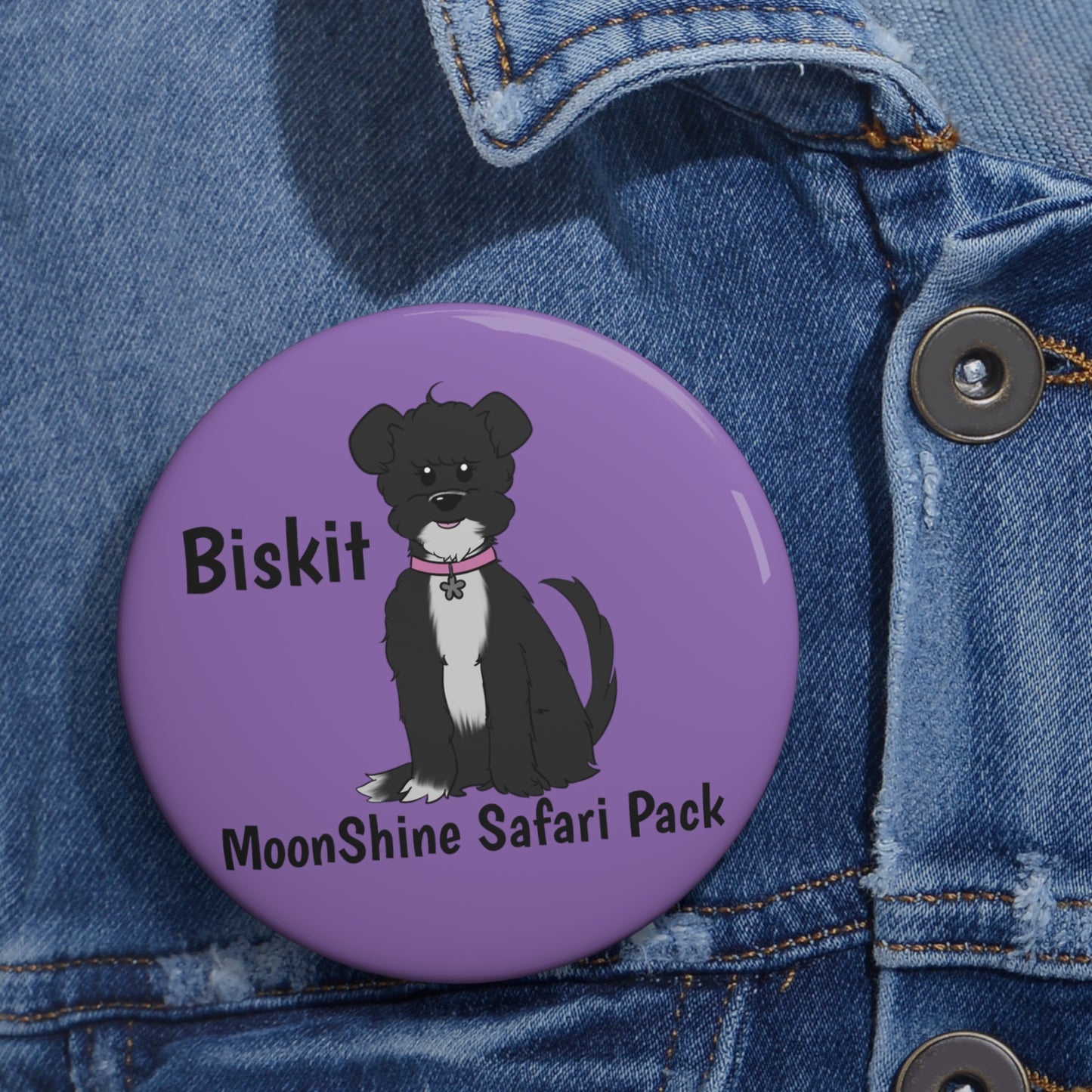 Biskit MoonShine Safari Pack Custom Pin Buttons