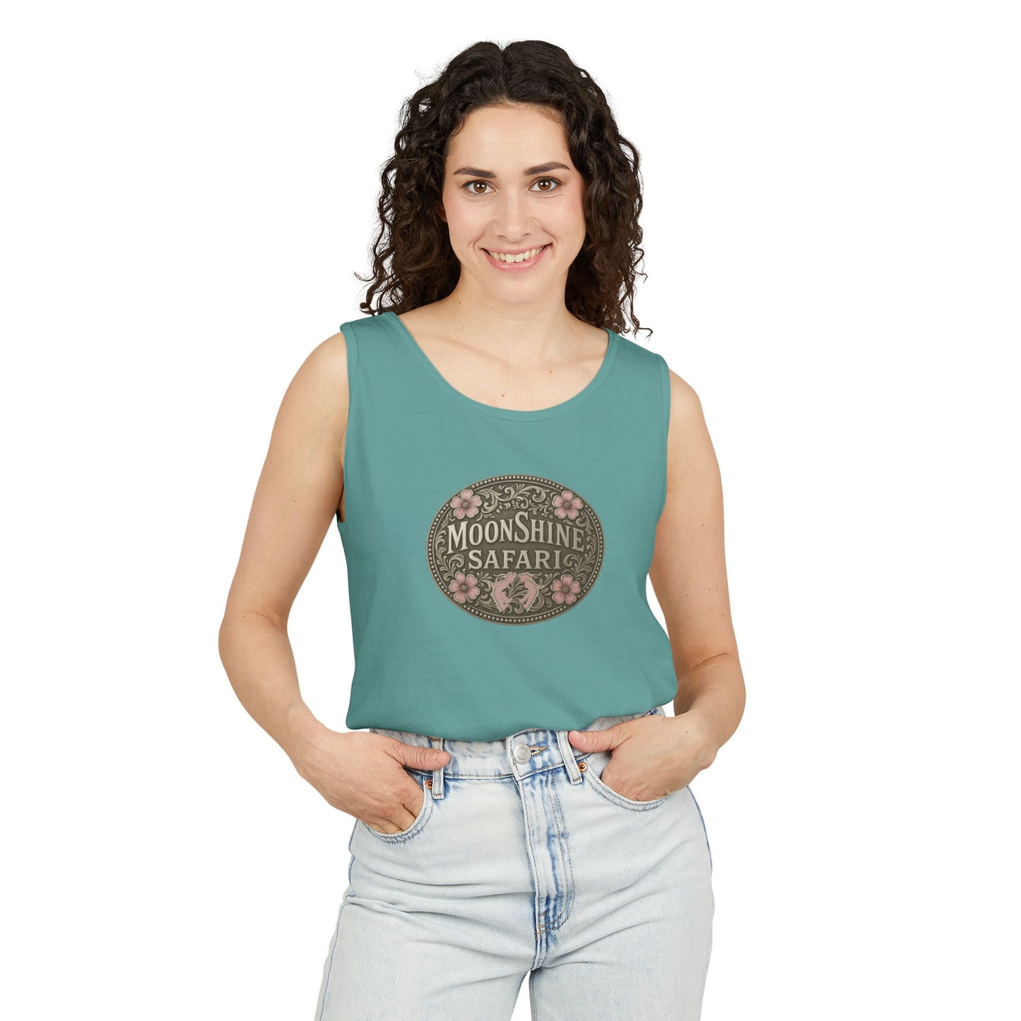 MoonShine Safari Women's Beltbuckle Unisex Garment-Dyed Tank Top