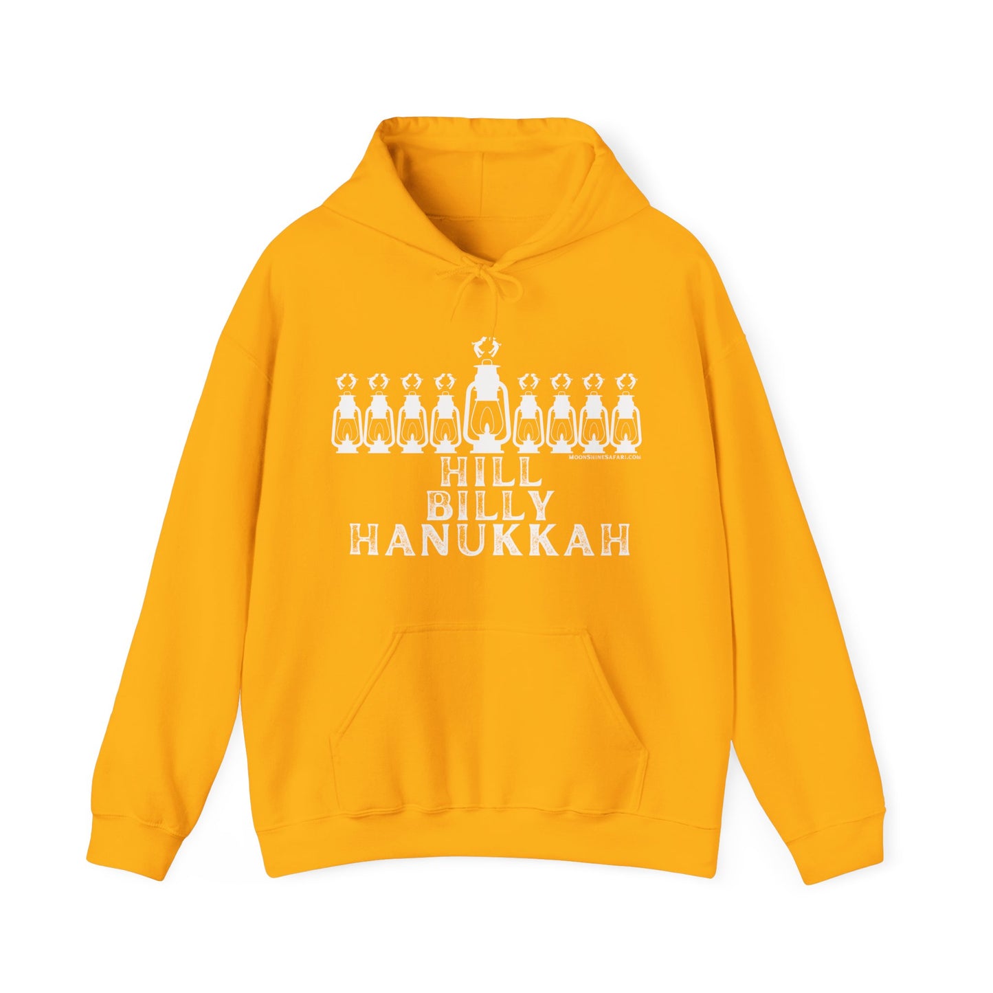 MoonShine Safari HillBilly Hanukkah Holiday Hoodie Unisex Heavy Blend™ Hooded Sweatshirt