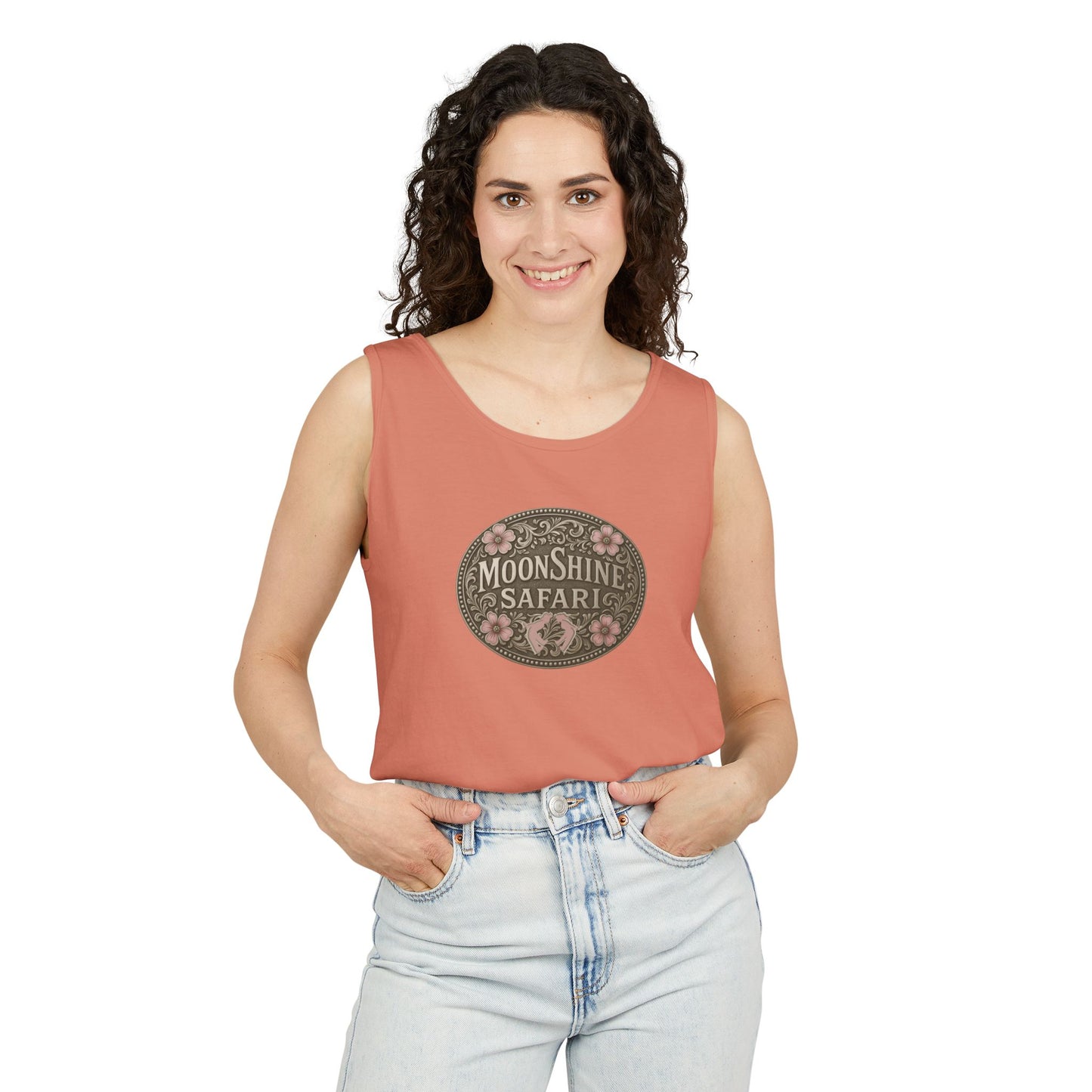 MoonShine Safari Women's Beltbuckle Unisex Garment-Dyed Tank Top