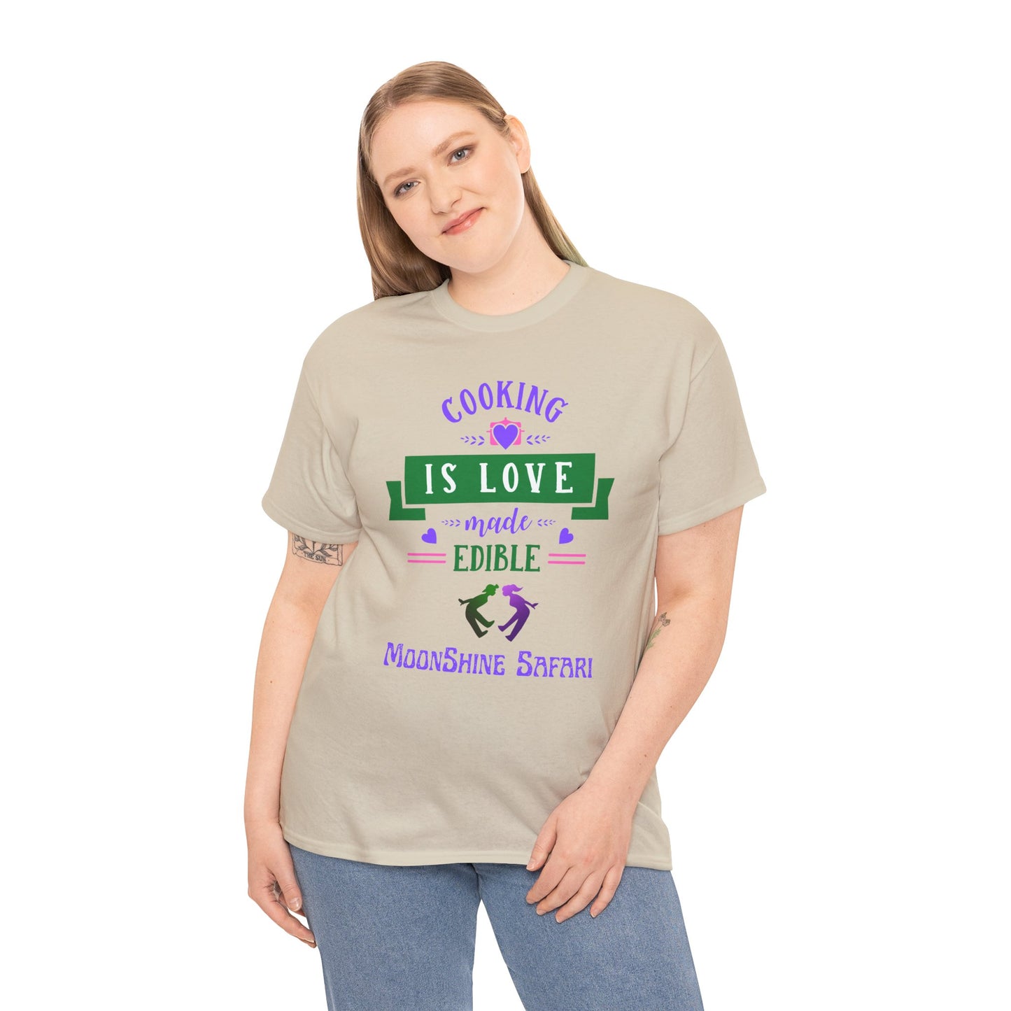 MoonShine Safari Cooking is Love Unisex Heavy Cotton Tee