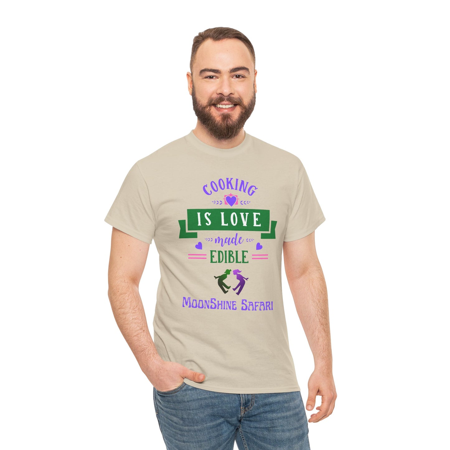 MoonShine Safari Cooking is Love Unisex Heavy Cotton Tee