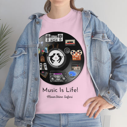 MoonShine Safari Music is Life Unisex Heavy Cotton Tee