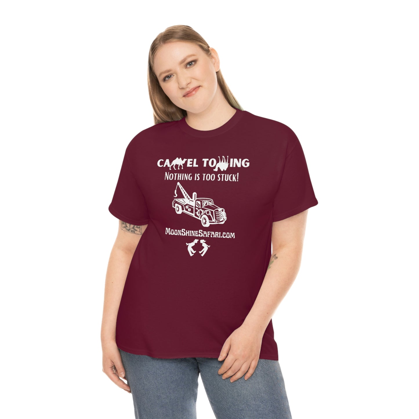 MoonShine Safari Camel Towing Unisex Heavy Cotton Tee