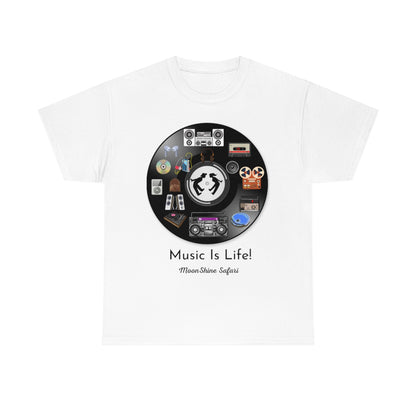 MoonShine Safari Music is Life Unisex Heavy Cotton Tee