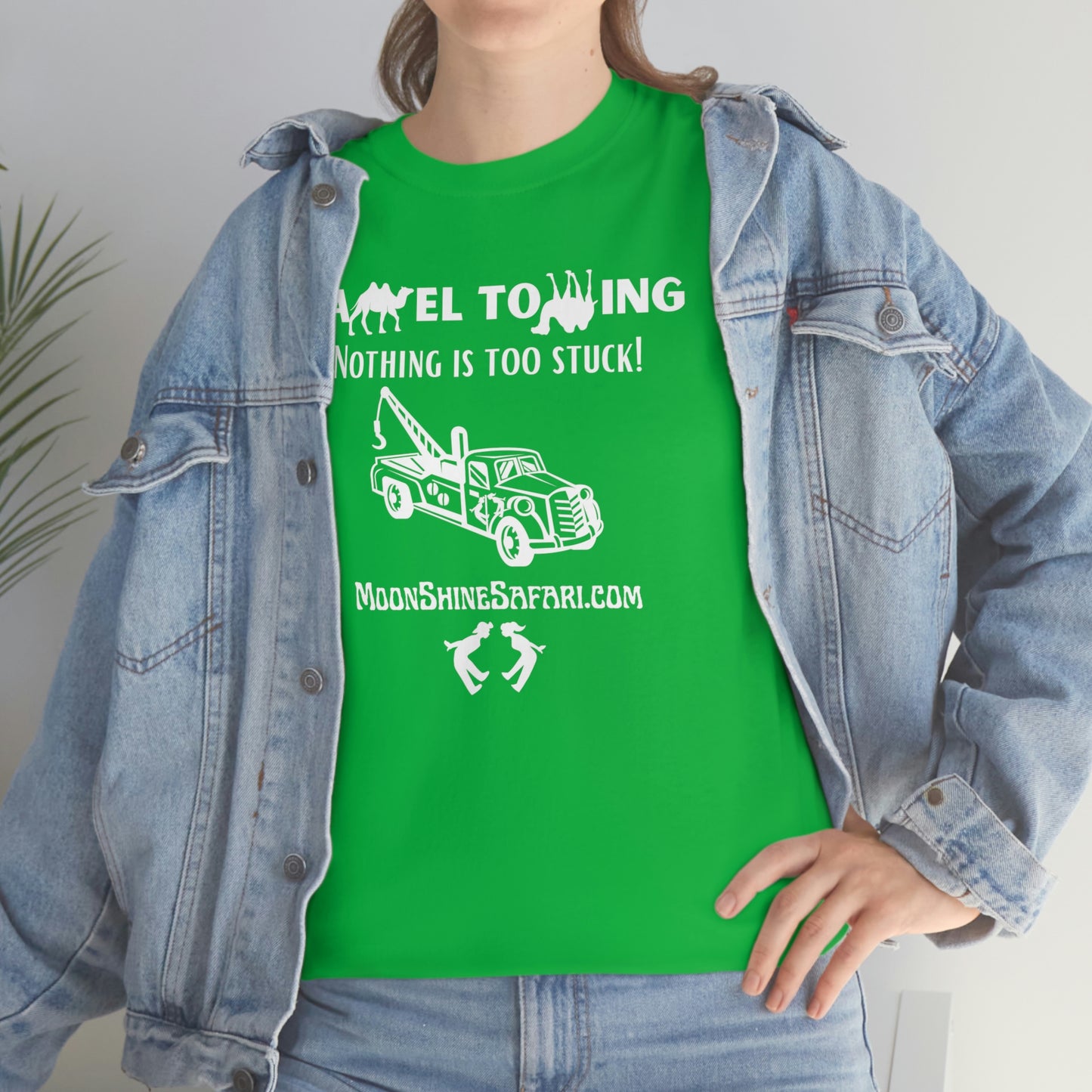 MoonShine Safari Camel Towing Unisex Heavy Cotton Tee