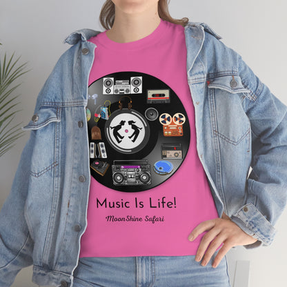 MoonShine Safari Music is Life Unisex Heavy Cotton Tee