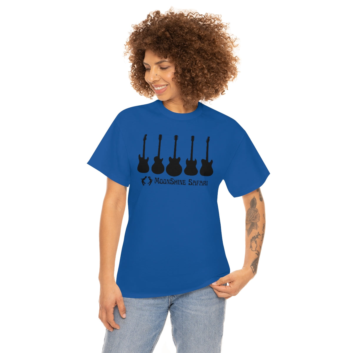 MoonShine Safari Electric Guitar Pillars Unisex Heavy Cotton Tee