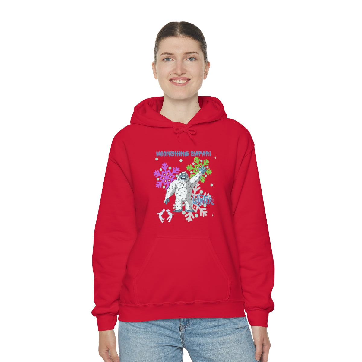 MoonShine Safari Winter Bumble Unisex Heavy Blend™ Hooded Sweatshirt