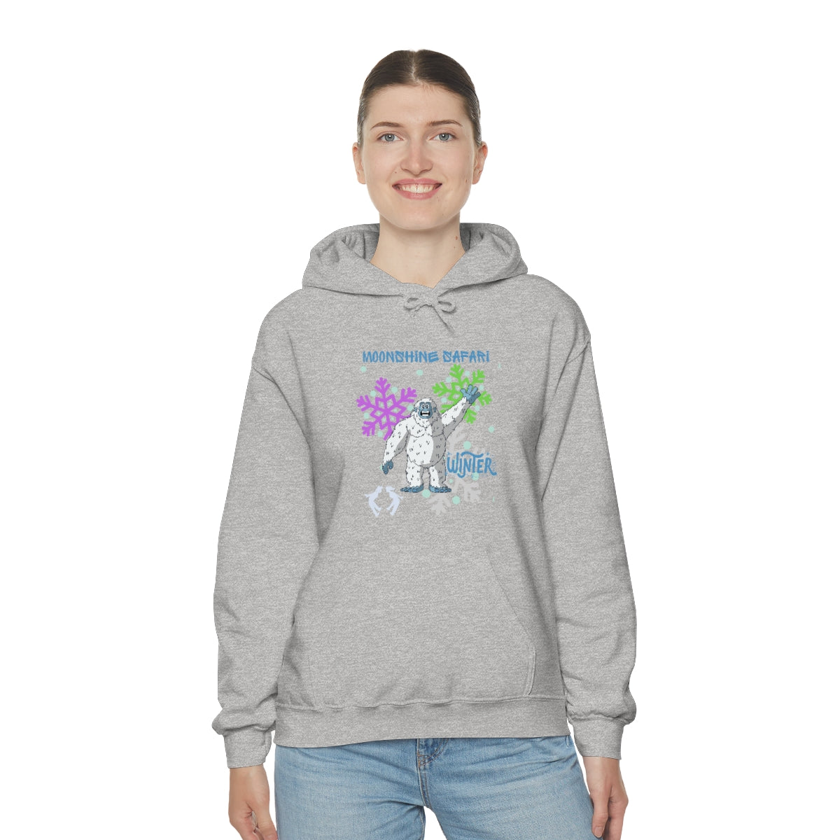 MoonShine Safari Winter Bumble Unisex Heavy Blend™ Hooded Sweatshirt