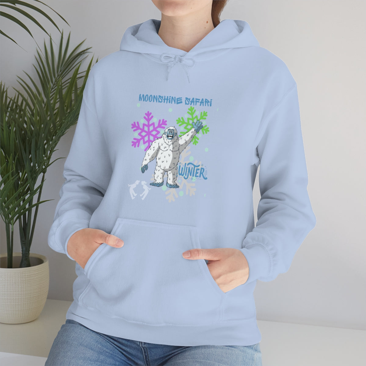 MoonShine Safari Winter Bumble Unisex Heavy Blend™ Hooded Sweatshirt