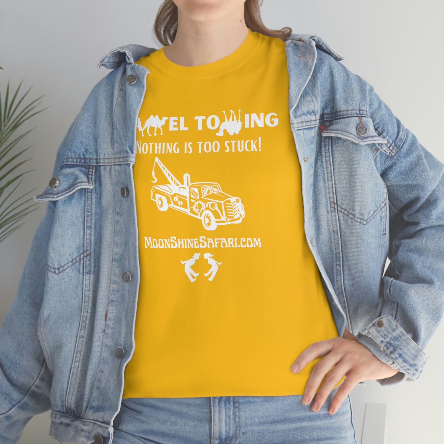 MoonShine Safari Camel Towing Unisex Heavy Cotton Tee