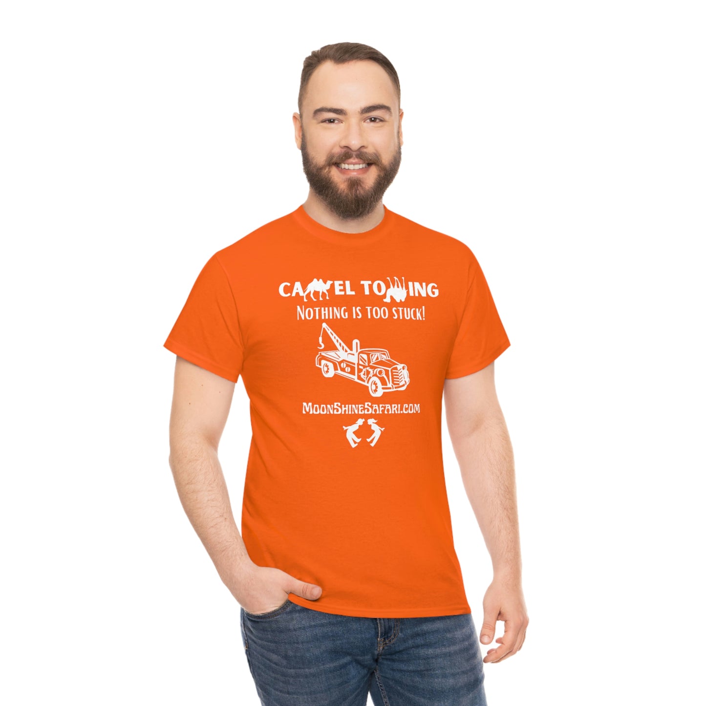 MoonShine Safari Camel Towing Unisex Heavy Cotton Tee