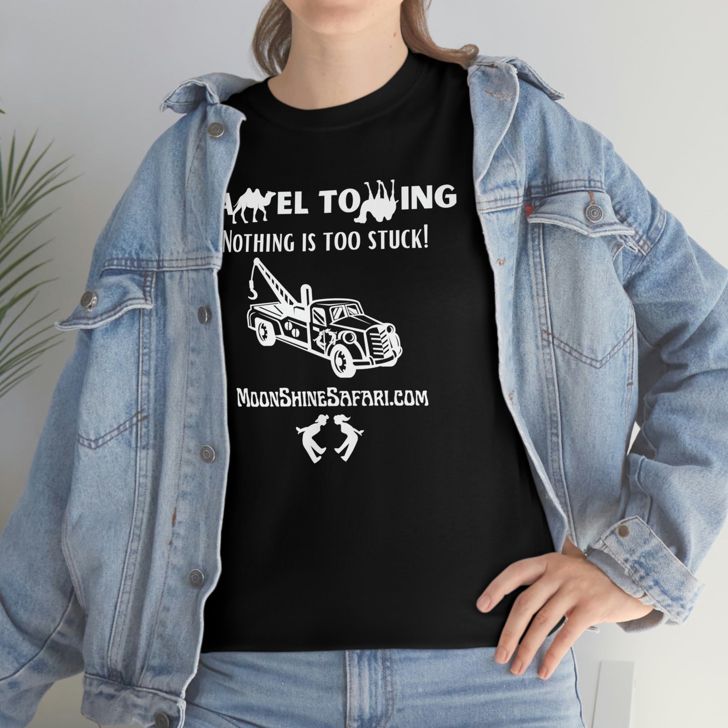 MoonShine Safari Camel Towing Unisex Heavy Cotton Tee