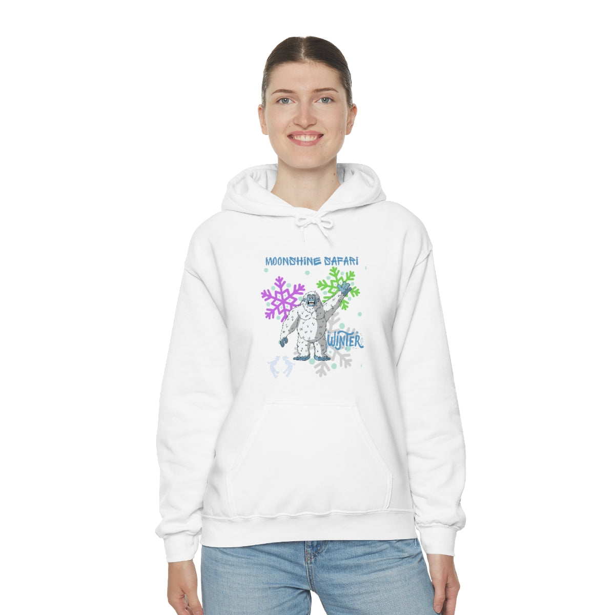 MoonShine Safari Winter Bumble Unisex Heavy Blend™ Hooded Sweatshirt