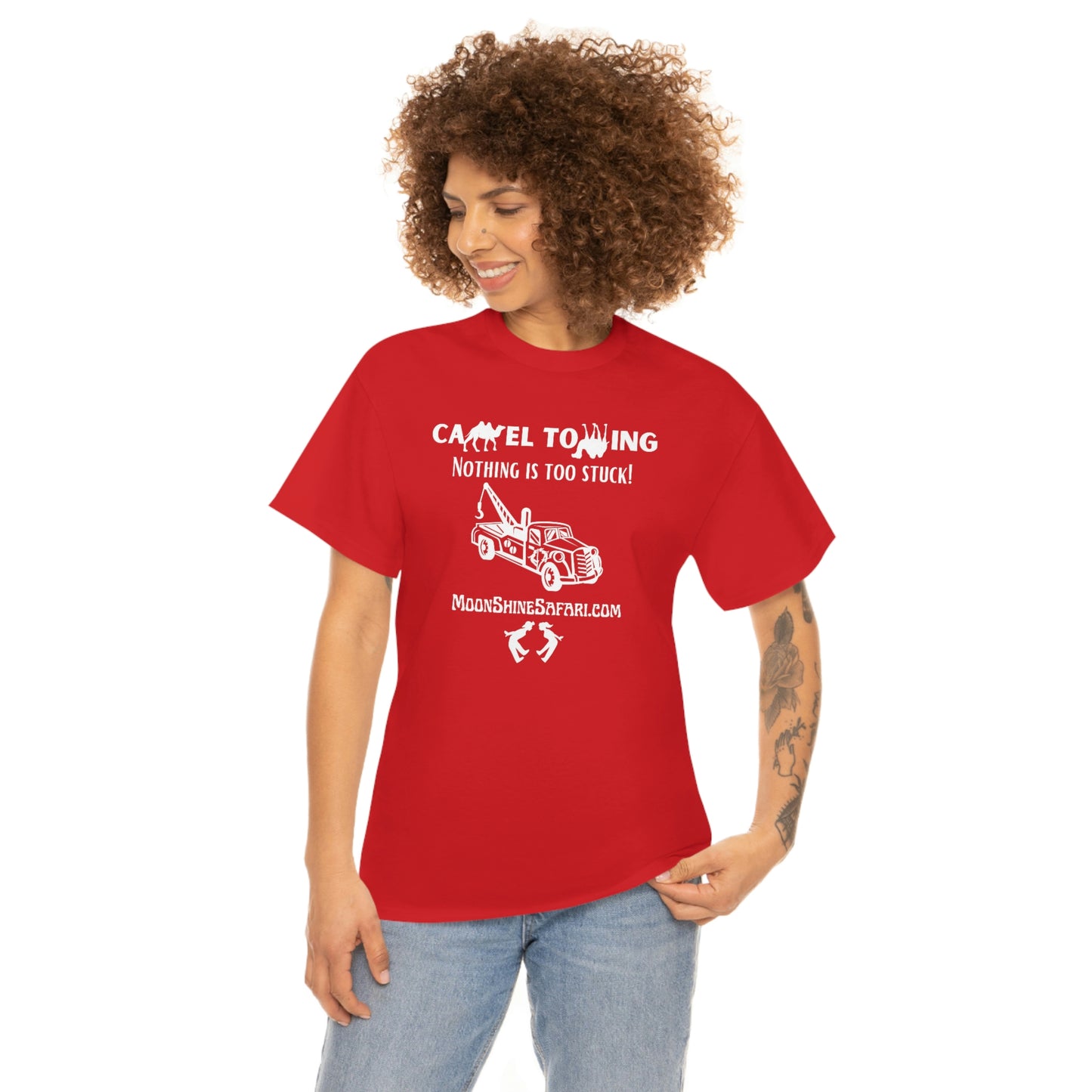 MoonShine Safari Camel Towing Unisex Heavy Cotton Tee