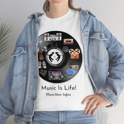 MoonShine Safari Music is Life Unisex Heavy Cotton Tee