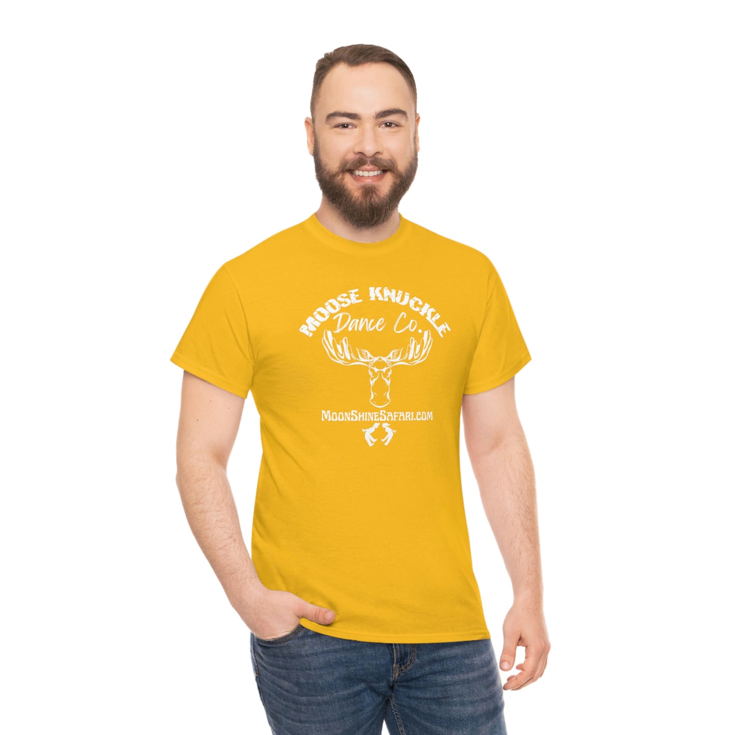 MoonShine Safari Moose Knuckle Dance Co Unisex Heavy Cotton Tee