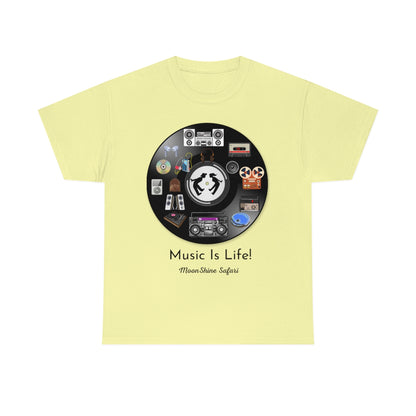 MoonShine Safari Music is Life Unisex Heavy Cotton Tee