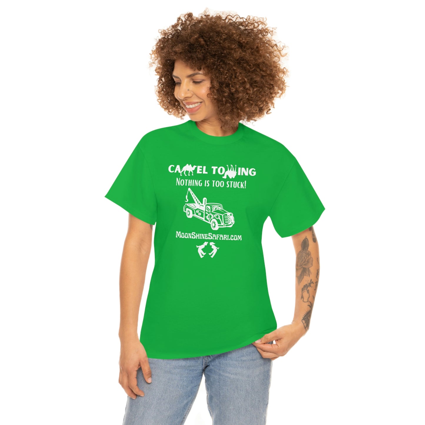 MoonShine Safari Camel Towing Unisex Heavy Cotton Tee