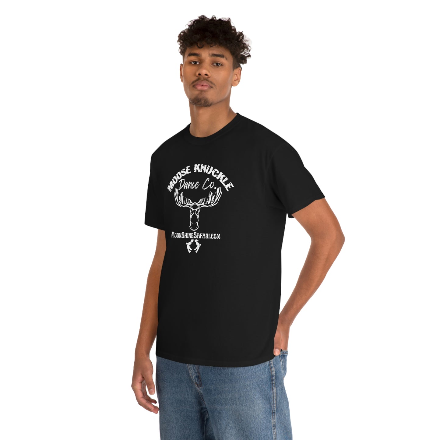 MoonShine Safari Moose Knuckle Dance Co Unisex Heavy Cotton Tee