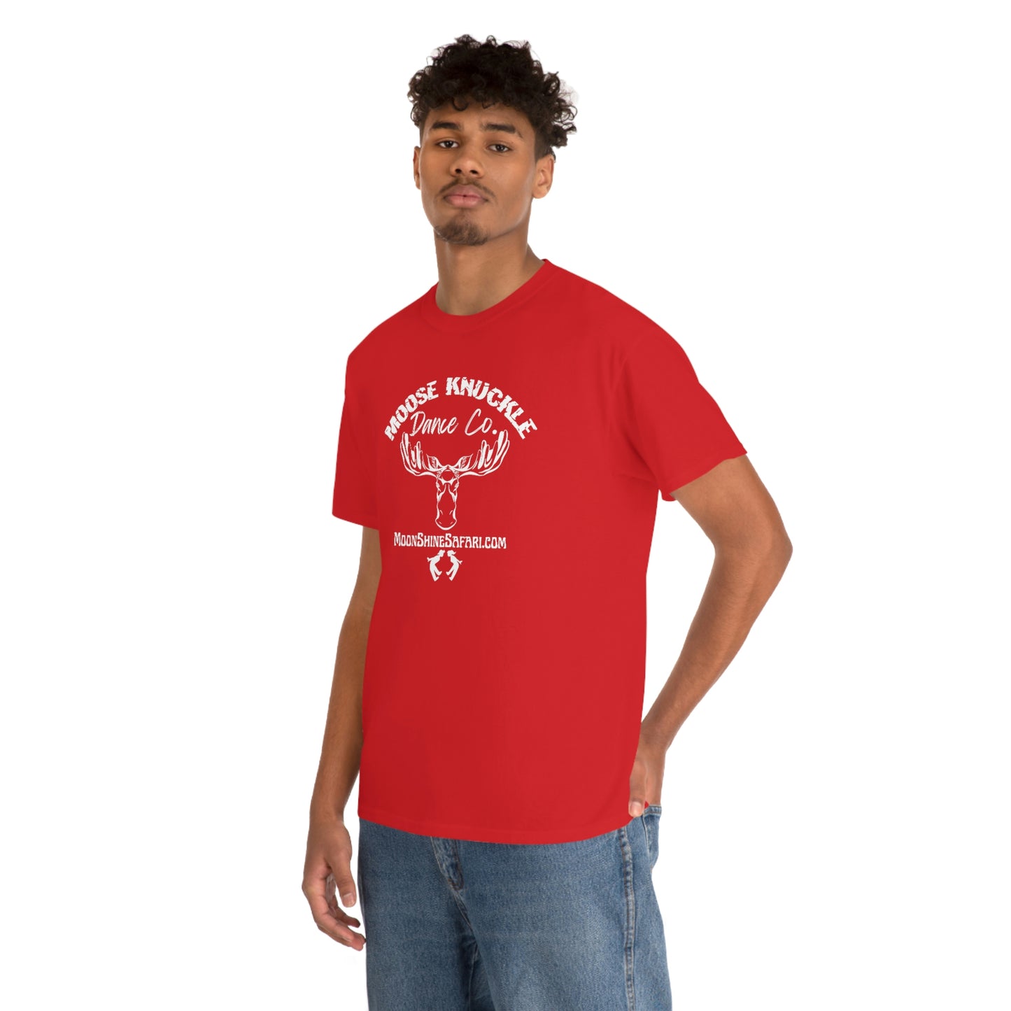 MoonShine Safari Moose Knuckle Dance Co Unisex Heavy Cotton Tee