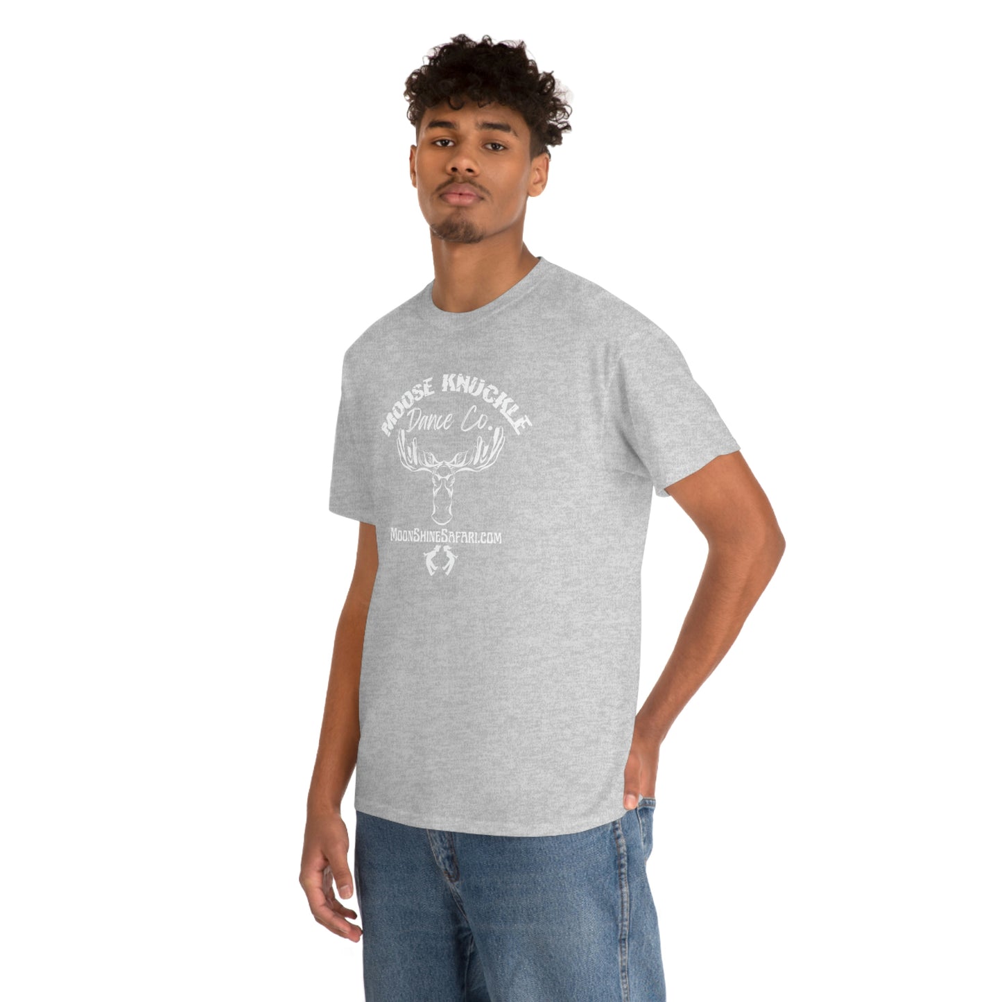 MoonShine Safari Moose Knuckle Dance Co Unisex Heavy Cotton Tee