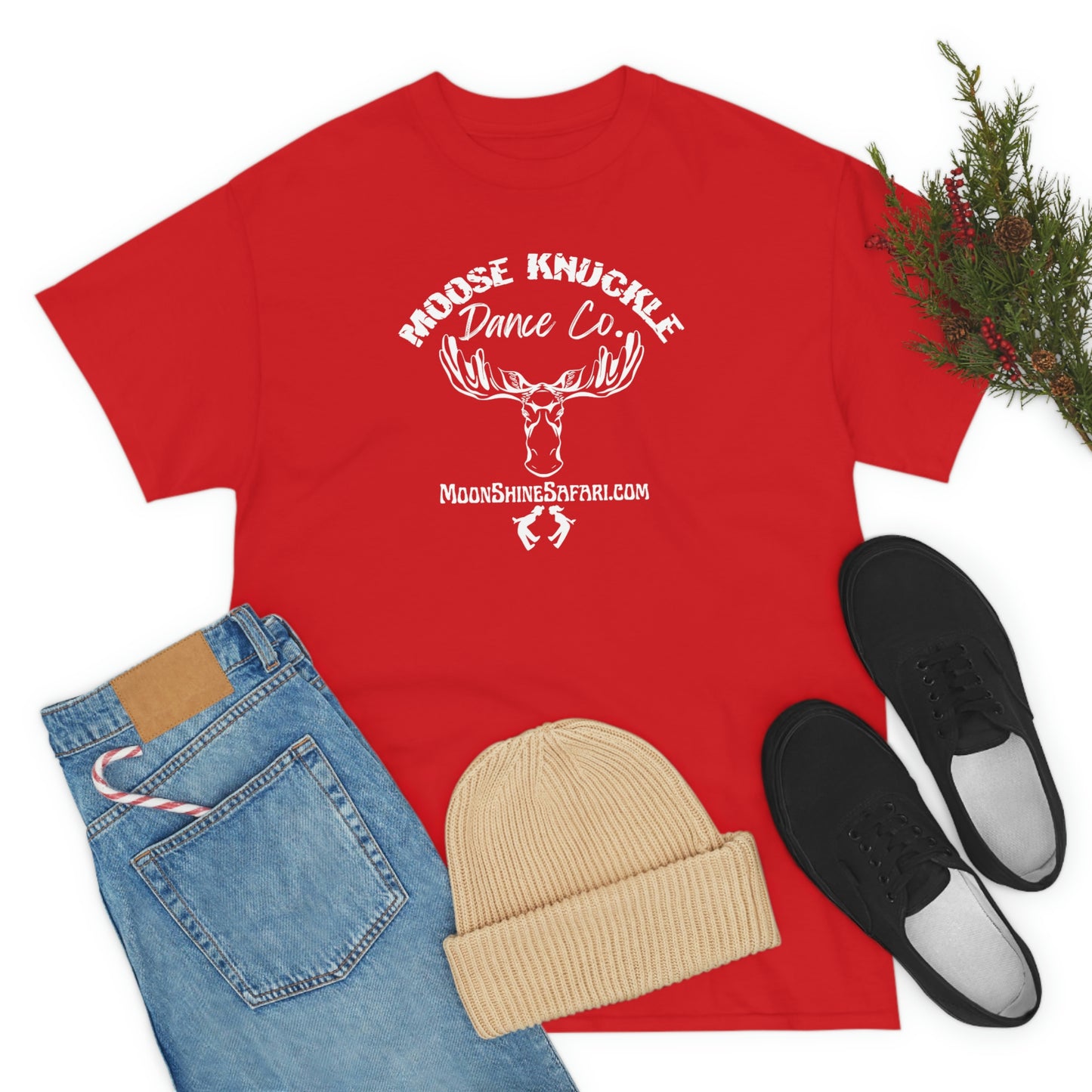 MoonShine Safari Moose Knuckle Dance Co Unisex Heavy Cotton Tee