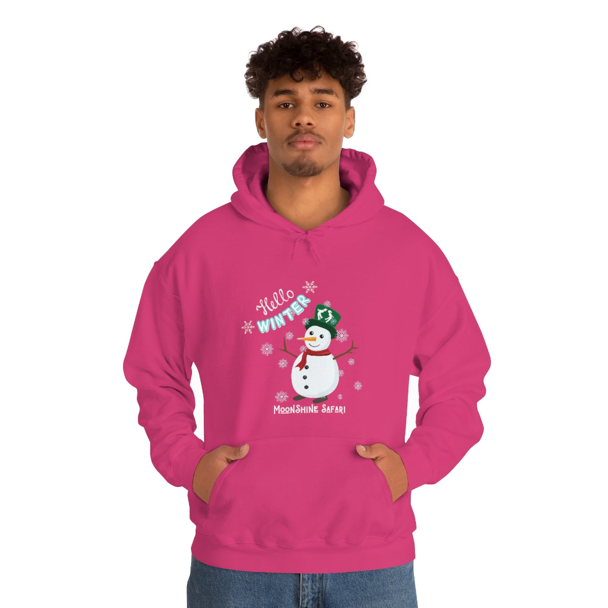 MoonShine Safari Winter Snowman Unisex Heavy Blend™ Hooded Sweatshirt