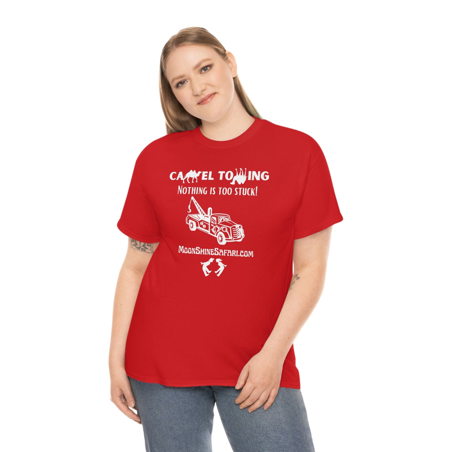 MoonShine Safari Camel Towing Unisex Heavy Cotton Tee