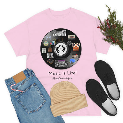 MoonShine Safari Music is Life Unisex Heavy Cotton Tee