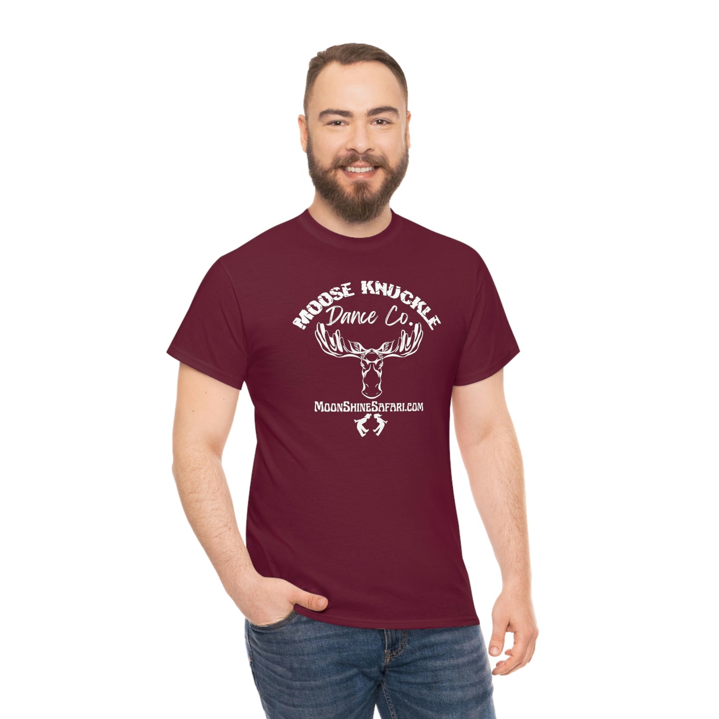 MoonShine Safari Moose Knuckle Dance Co Unisex Heavy Cotton Tee