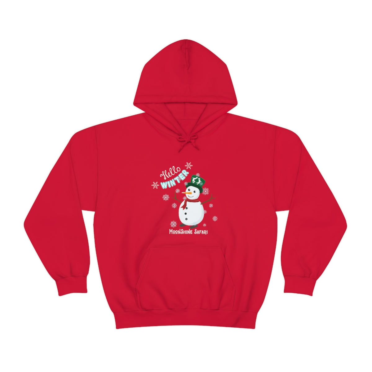 MoonShine Safari Winter Snowman Unisex Heavy Blend™ Hooded Sweatshirt