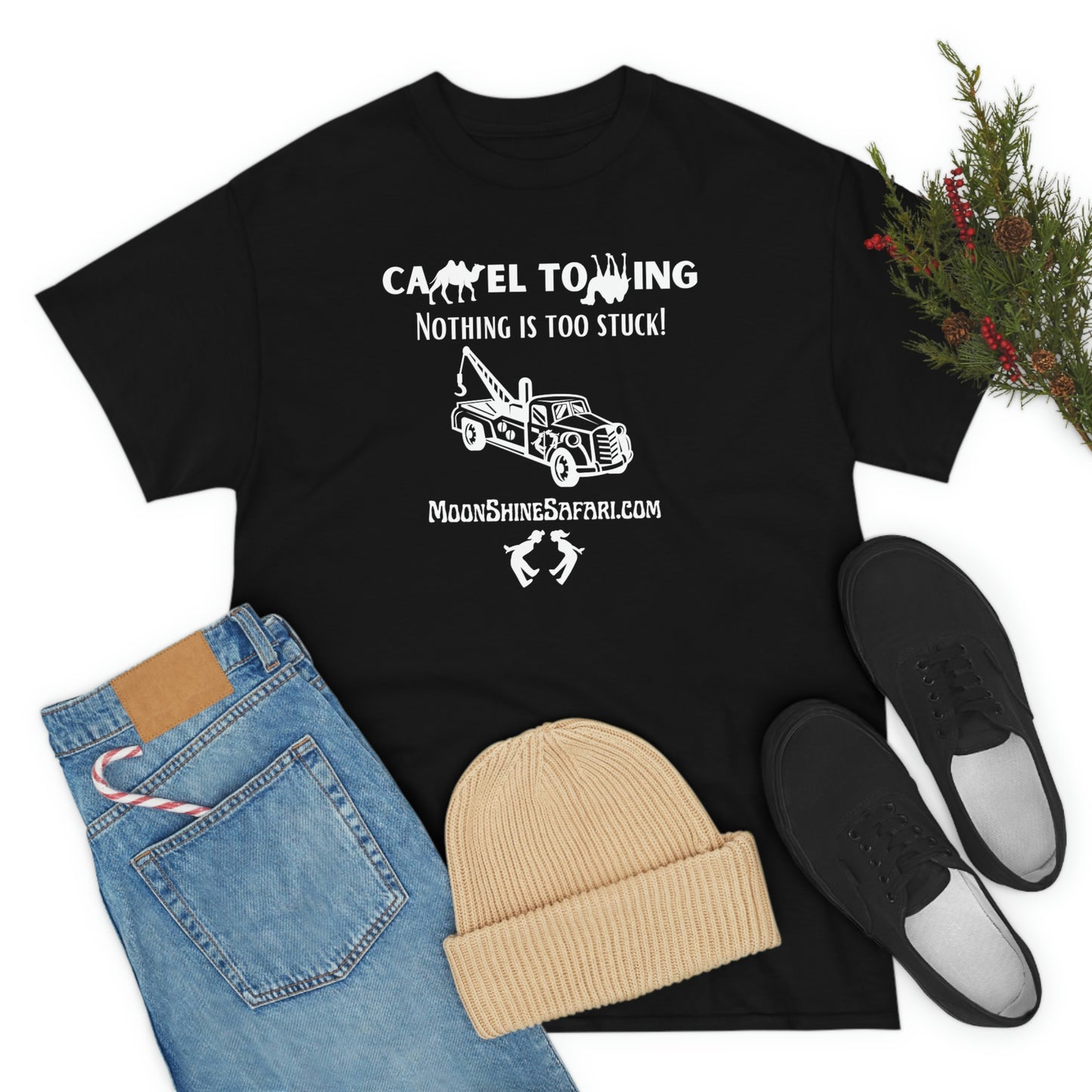 MoonShine Safari Camel Towing Unisex Heavy Cotton Tee