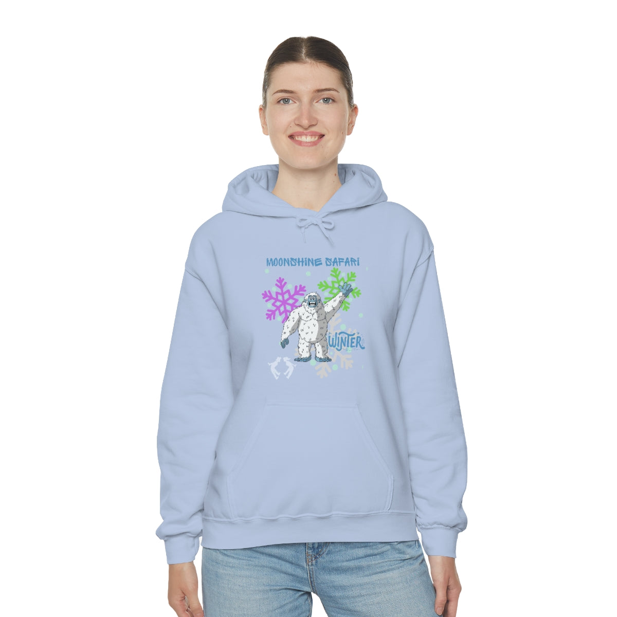 MoonShine Safari Winter Bumble Unisex Heavy Blend™ Hooded Sweatshirt