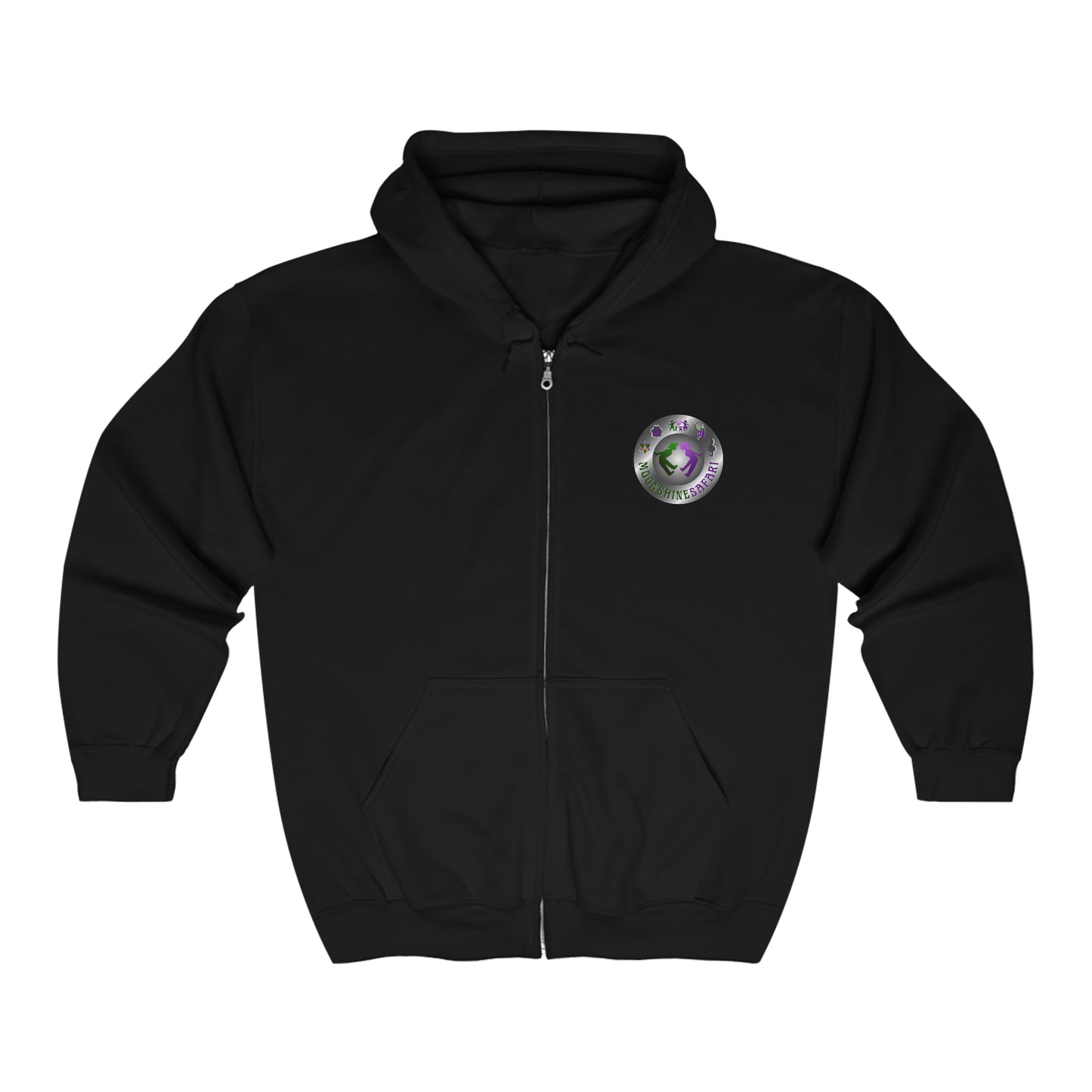 MoonShine Safari OG + Medallion Unisex Heavy Blend™ Full Zip Hooded Sweatshirt