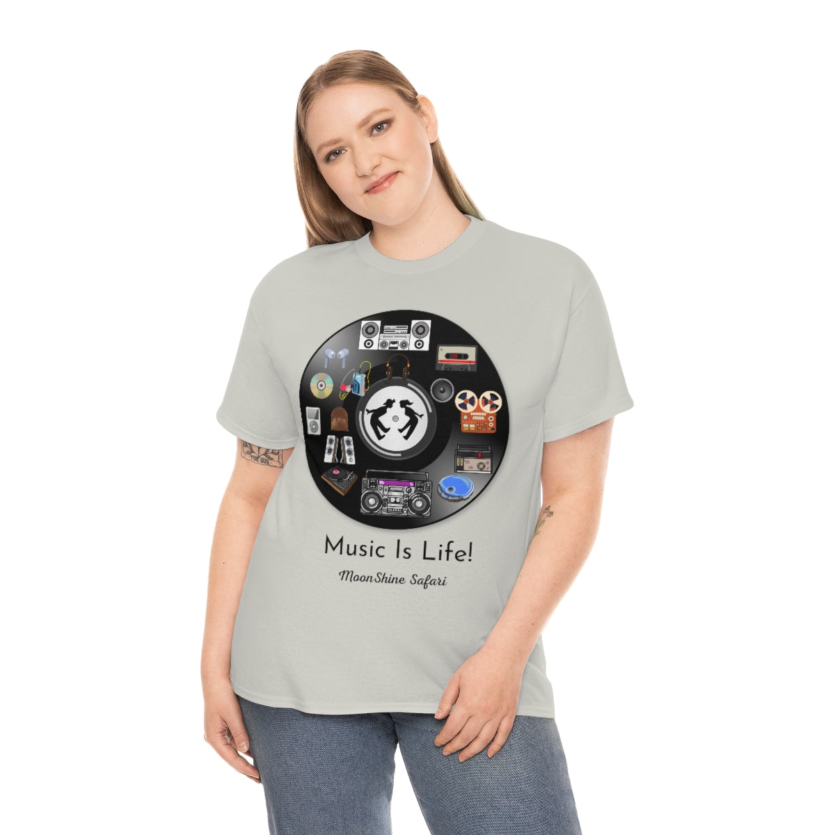 MoonShine Safari Music is Life Unisex Heavy Cotton Tee