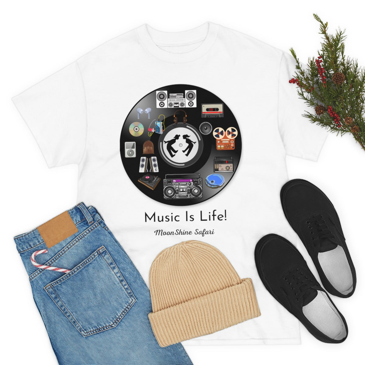 MoonShine Safari Music is Life Unisex Heavy Cotton Tee