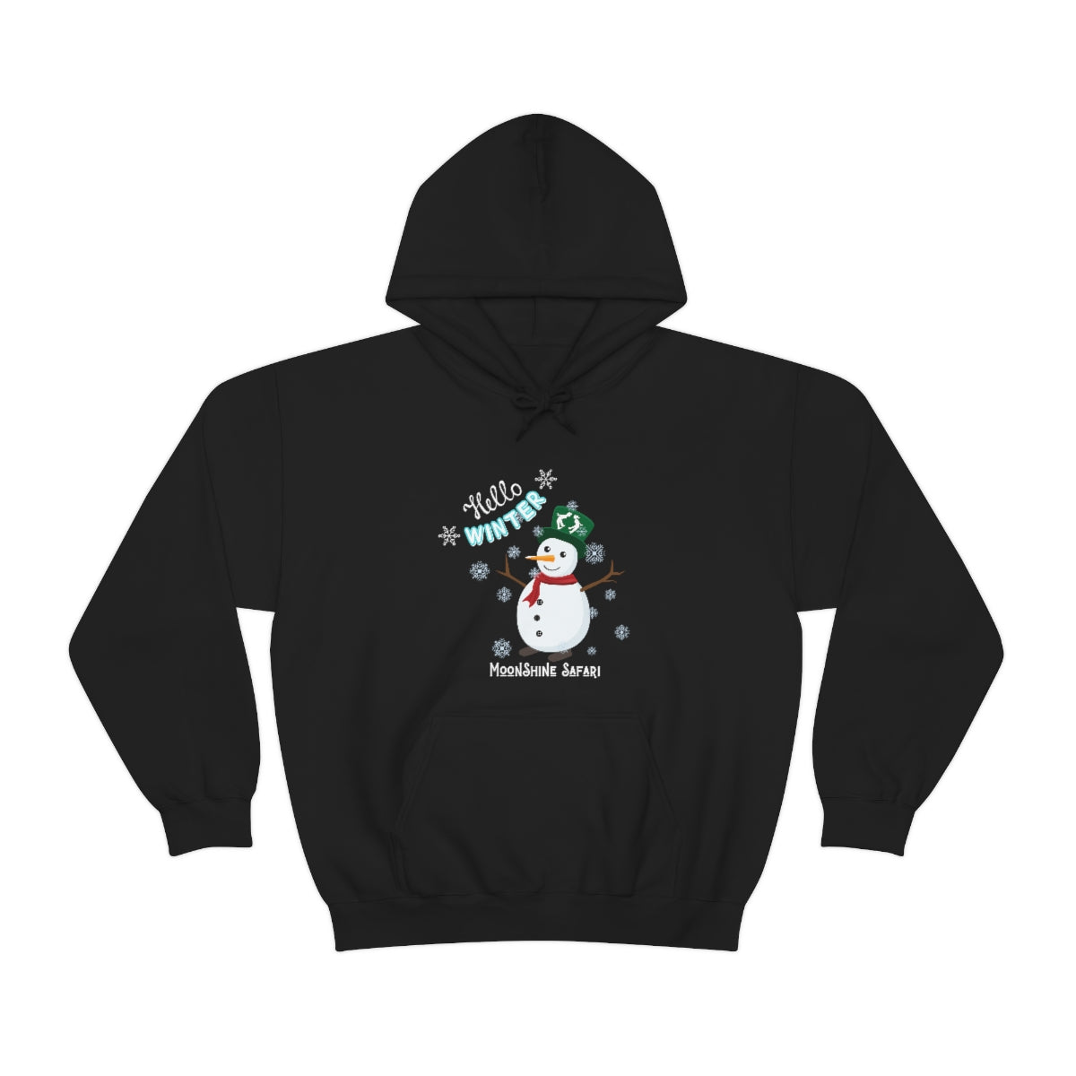 MoonShine Safari Winter Snowman Unisex Heavy Blend™ Hooded Sweatshirt