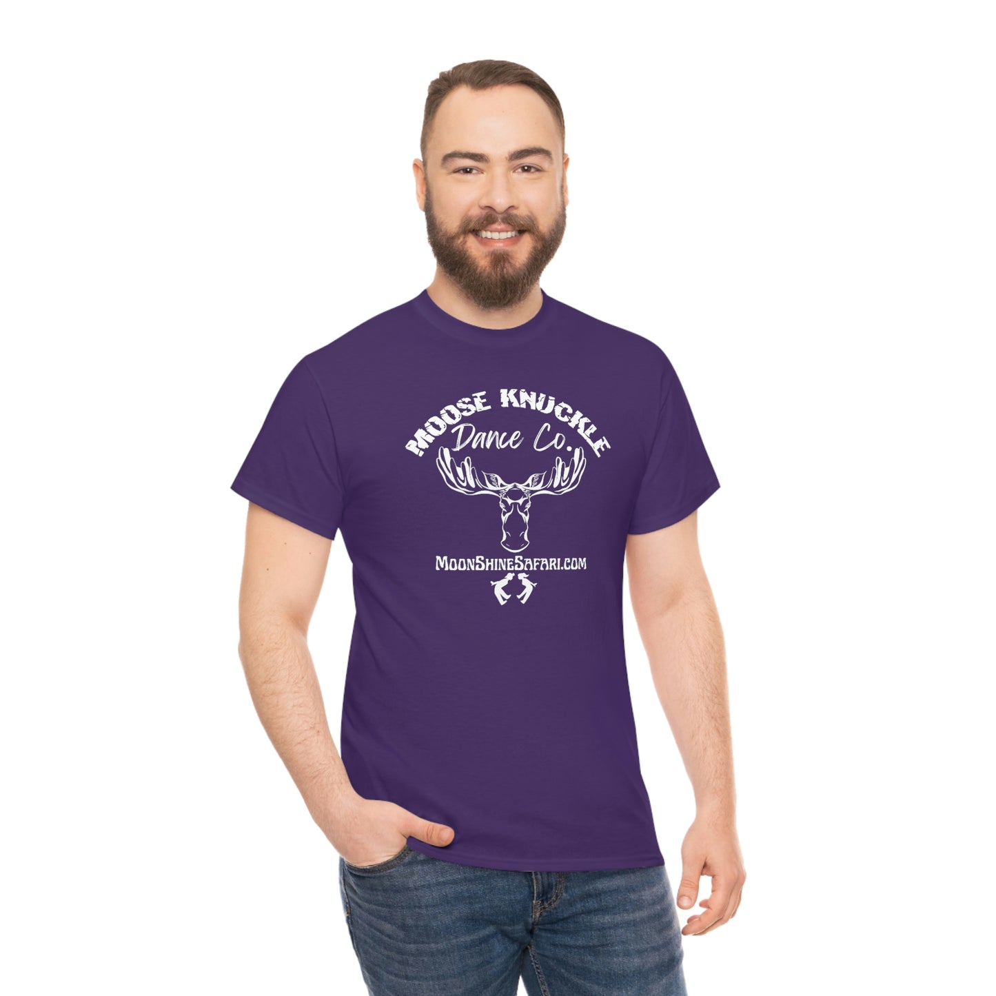 MoonShine Safari Moose Knuckle Dance Co Unisex Heavy Cotton Tee