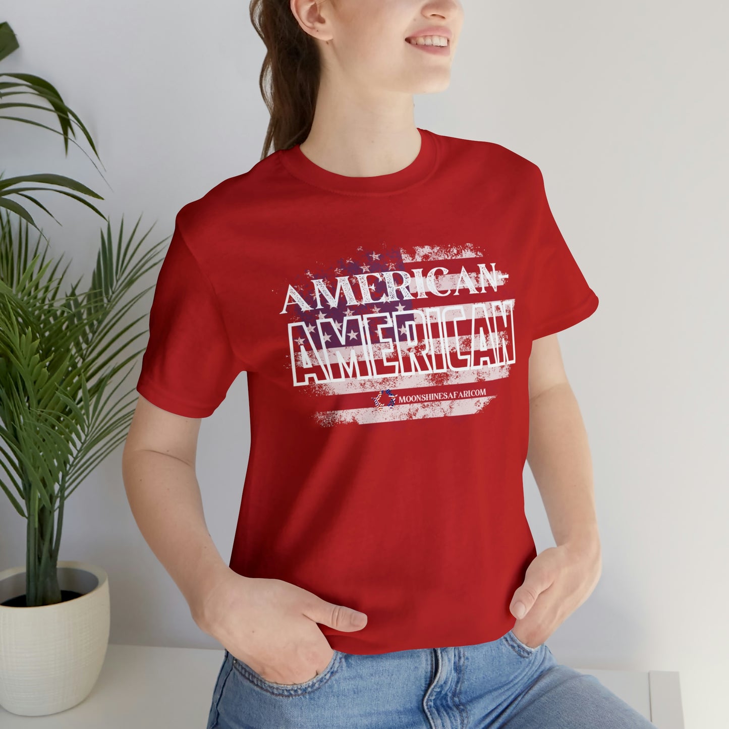 MoonShine Safari American-American Unisex Jersey Short Sleeve Tee