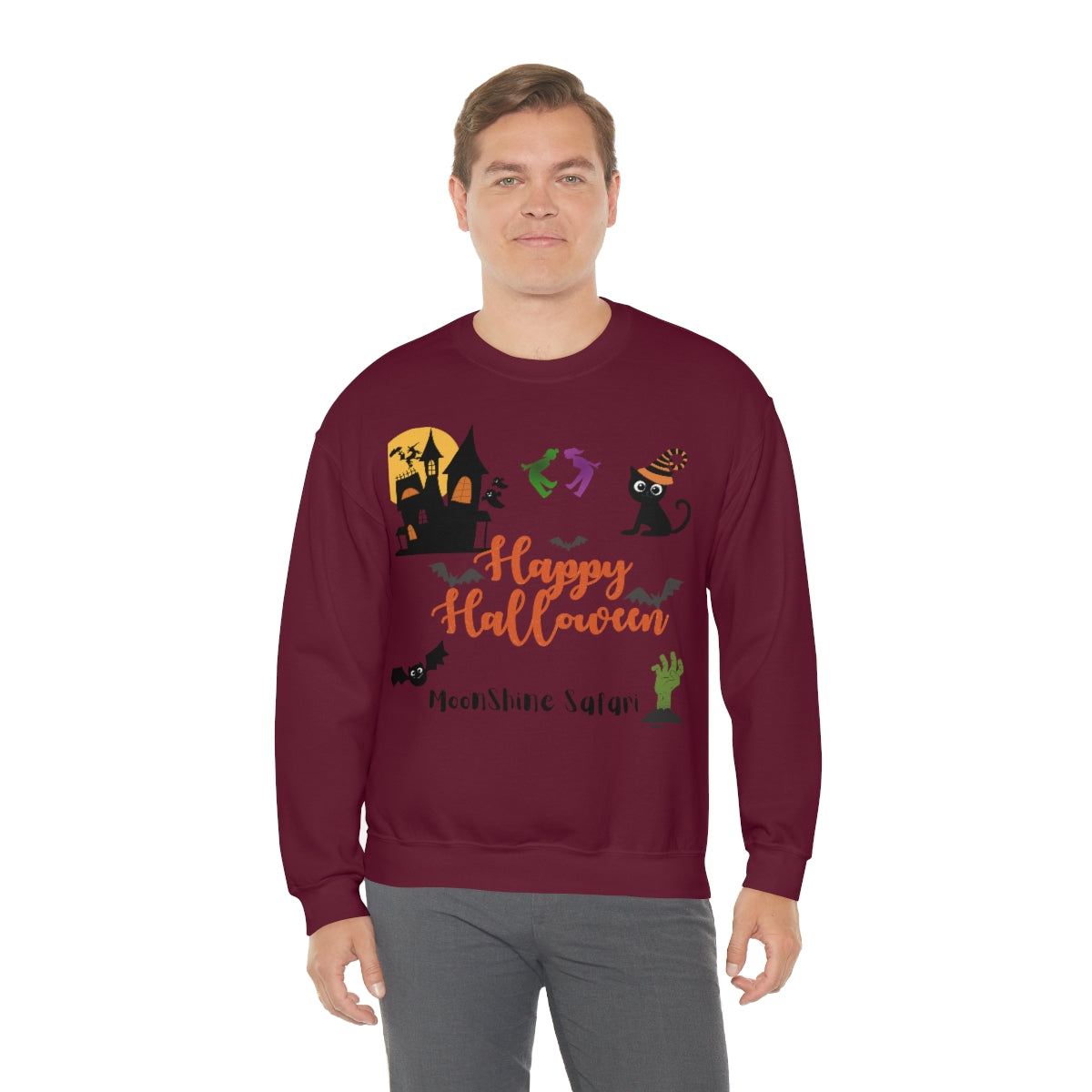 MoonShine Safari Halloween Unisex Heavy Blend™ Crewneck Sweatshirt