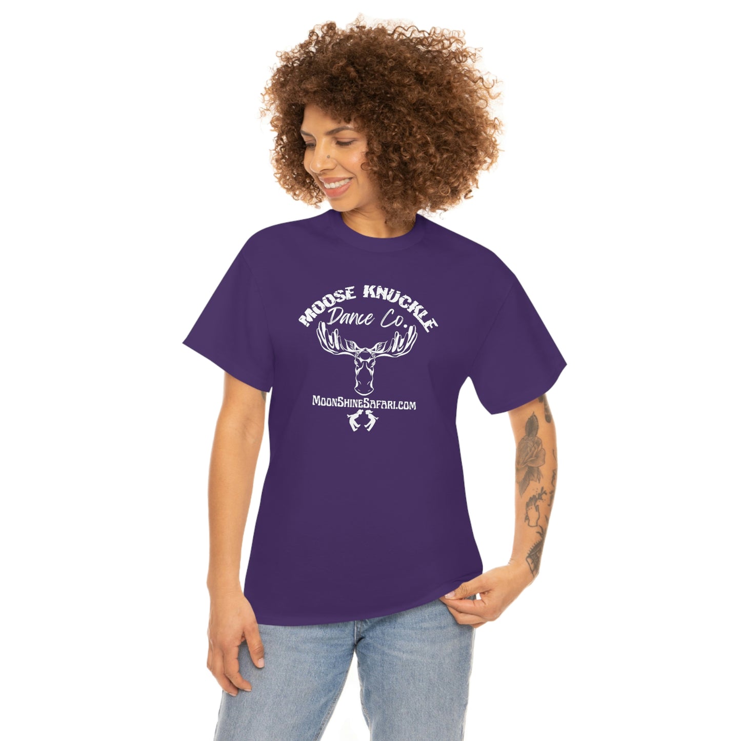 MoonShine Safari Moose Knuckle Dance Co Unisex Heavy Cotton Tee