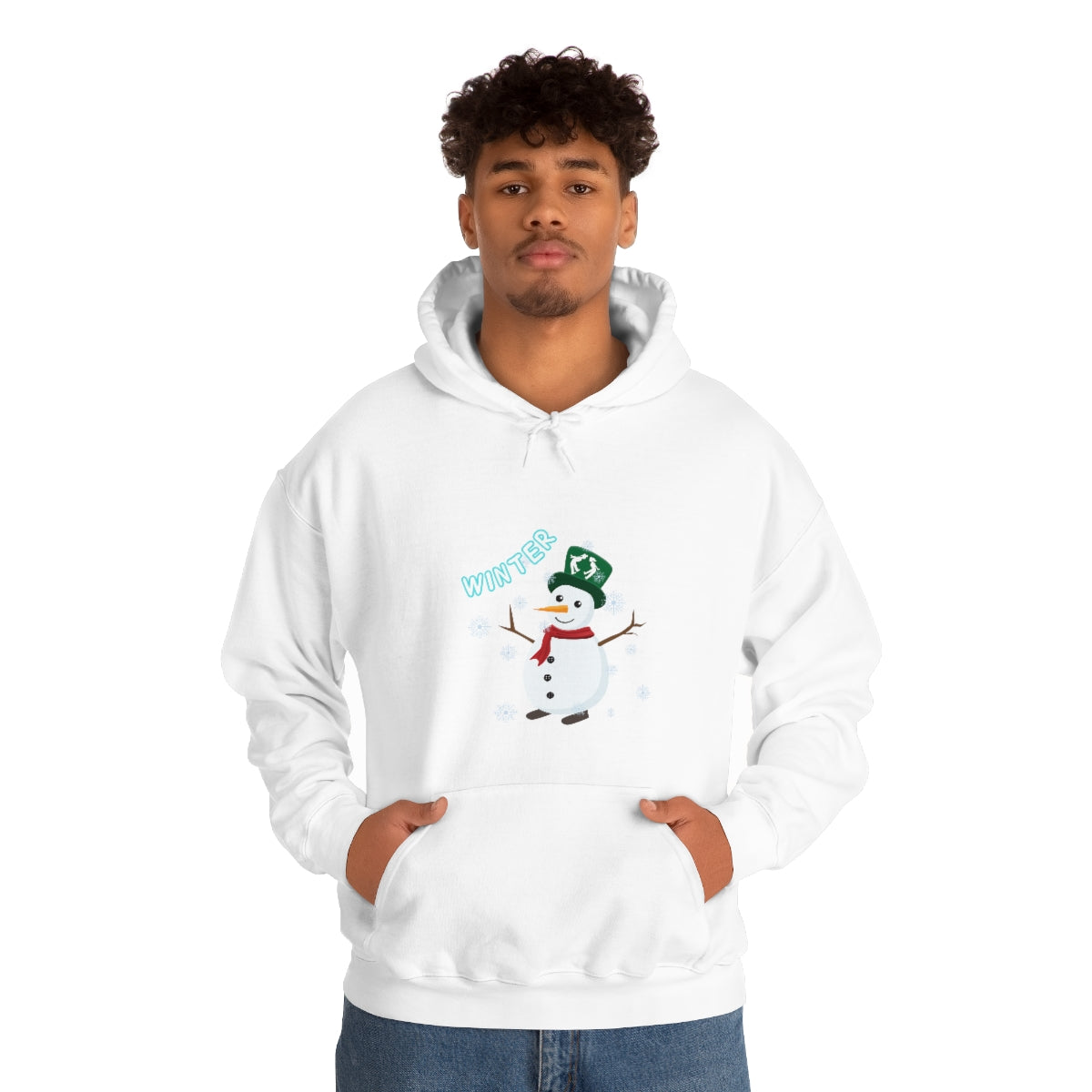 MoonShine Safari Winter Snowman Unisex Heavy Blend™ Hooded Sweatshirt