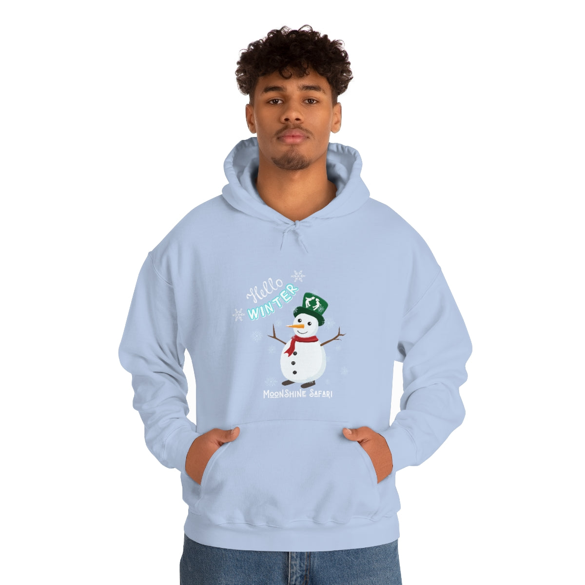 MoonShine Safari Winter Snowman Unisex Heavy Blend™ Hooded Sweatshirt